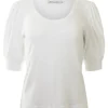 Michael Stars Rosario Fabrix Mix Scoop Neck Tee in White