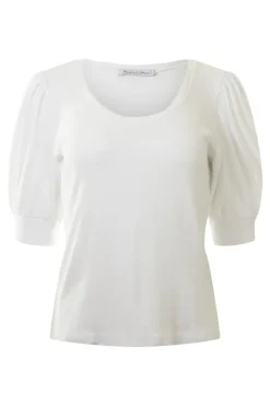 Michael Stars Rosario Fabrix Mix Scoop Neck Tee in White