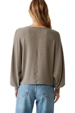 Michael Stars Roxy Balloon Sleeve Top in Cobblestone