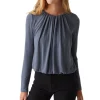 Michael Stars Sona Long Sleeve Top in Heather Nocturnal