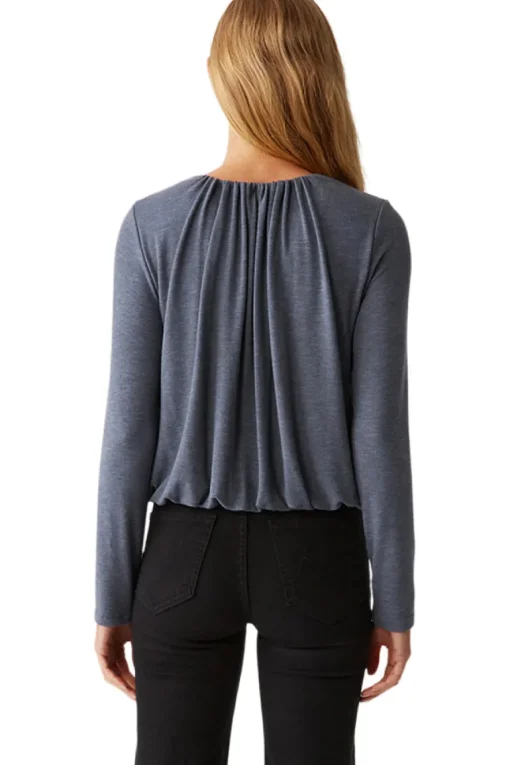 Michael Stars Sona Long Sleeve Top in Heather Nocturnal