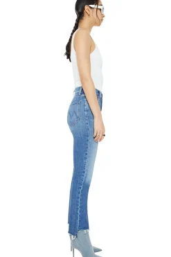 MOTHER Denim HIgh Waisted Rider Ankle Step Fray in Loafers and Lassos