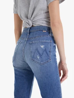 MOTHER Denim High Waisted Rider Ankle in Far Beyond the Sky