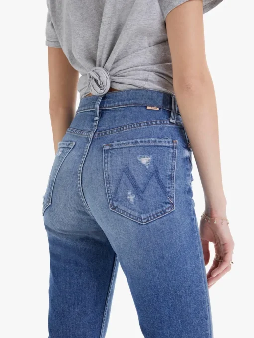 MOTHER Denim High Waisted Rider Ankle in Far Beyond the Sky