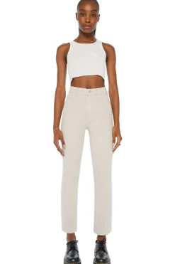 MOTHER Denim Hustler Flood in Feather Grey