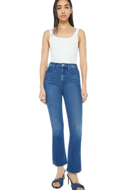 MOTHER Denim Hustler Flood Fray in Whatever You Want