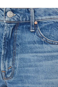 MOTHER Denim Lil' Mid-Rise Tunnel Vision Sneak Jeans in I'm a Winner