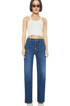 MOTHER Denim Lil Patch Pocket Rambler Zip in These Boots Are Made for Walking