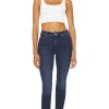 MOTHER Denim Mid Rise Dazzler in Chip on My Shoulder