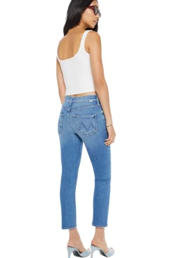 MOTHER Denim Mid Rise Dazzler Crop in Ready, Set, Go