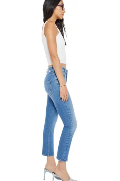 MOTHER Denim Mid Rise Dazzler Crop in Ready, Set, Go