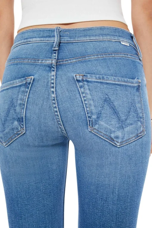 MOTHER Denim Mid Rise Dazzler Crop in Ready, Set, Go