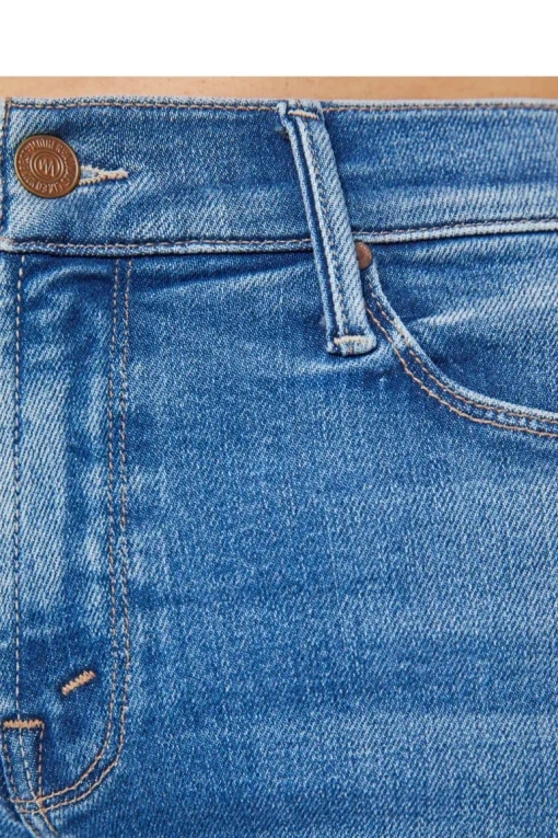 MOTHER Denim Mid Rise Dazzler Crop in Ready, Set, Go