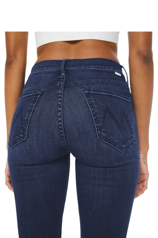 MOTHER Denim Mid Rise Dazzler in Chip on My Shoulder