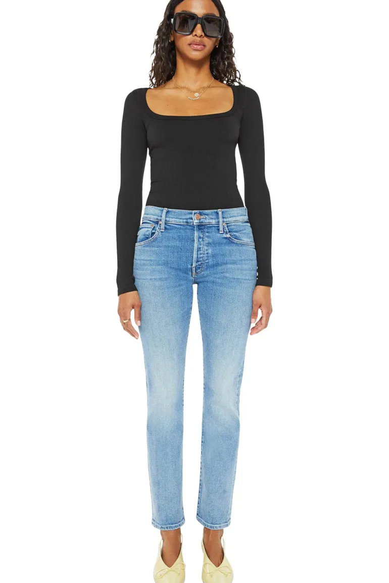 MOTHER Denim Mid Rise Hiker Hover in Full Moon