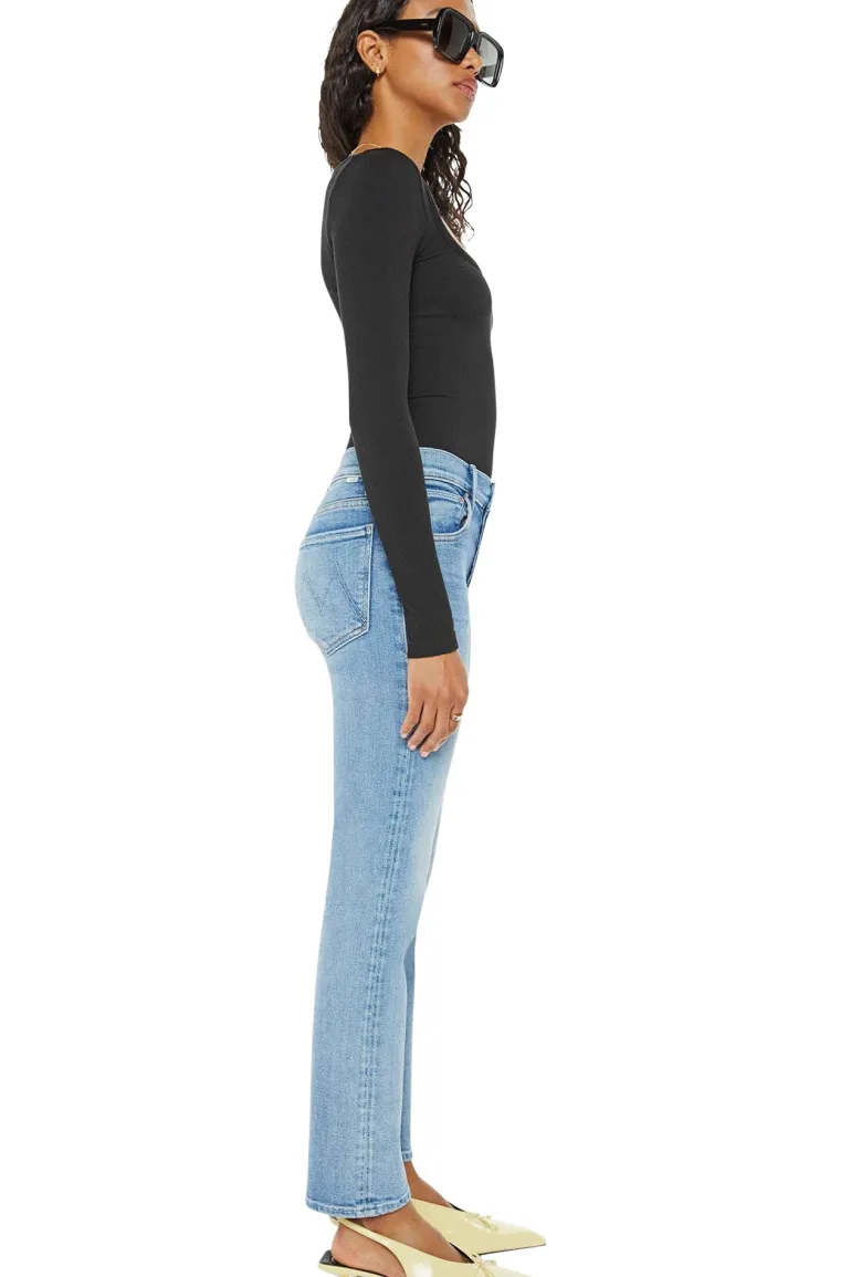 MOTHER Denim Mid Rise Hiker Hover in Full Moon