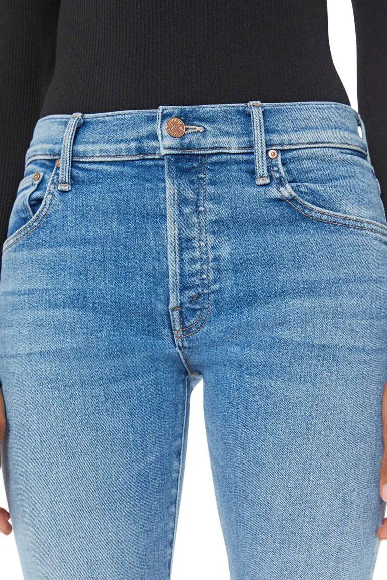 MOTHER Denim Mid Rise Hiker Hover in Full Moon