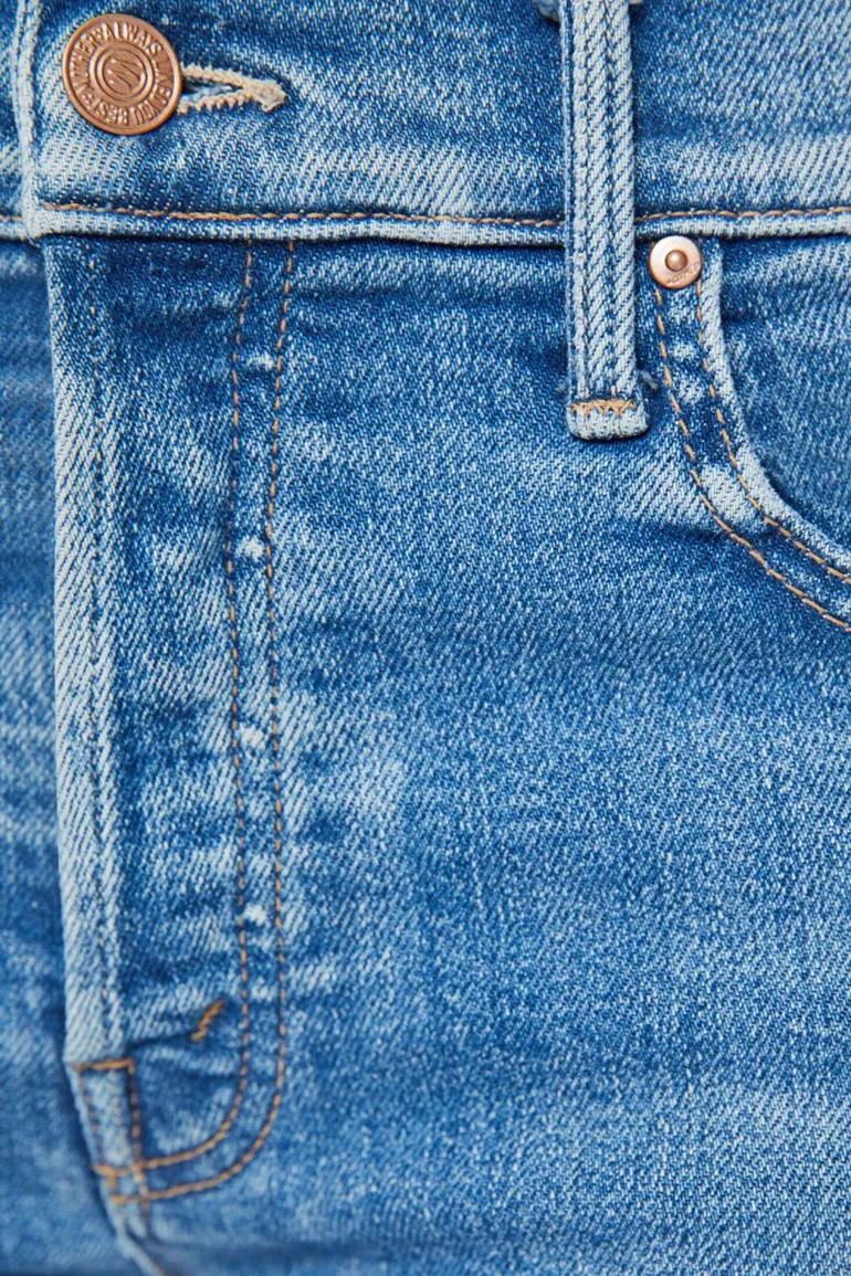 MOTHER Denim Mid Rise Hiker Hover in Full Moon