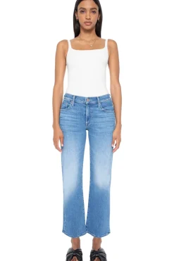 MOTHER Denim Mid Rise Rambler Zipper in Out of The Blue