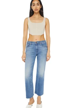 MOTHER Denim Mid Rise Rambler Zip Ankle in Enjoy the Ride