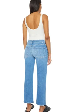 MOTHER Denim Mid Rise Rambler Zipper in Out of The Blue