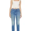 MOTHER Denim Mid Rise Rider Flood in Monkey in the Middle