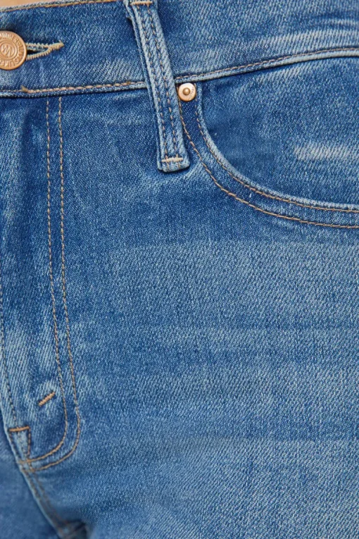 MOTHER Denim Mid Rise Rider Flood in Monkey in the Middle