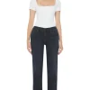 MOTHER Denim Mid Rise Zip Rambler Ankle in Night in Venice