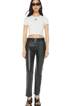 MOTHER Denim Smarty Pants Skimp in Black