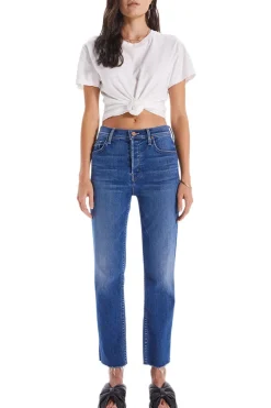 MOTHER Denim The Tomcat Ankle Fray in Let's Just Be Friends