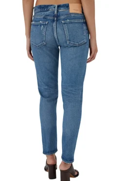 Moussy Denim Avenal Tapered Jeans in Blue