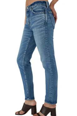 Moussy Denim Avenal Tapered Jeans in Blue