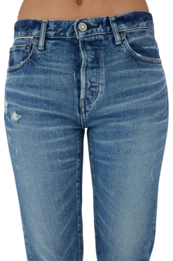 Moussy Denim Avenal Tapered Jeans in Blue