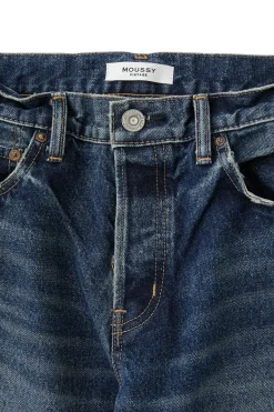 Moussy Denim Bardin Straight Jeans in Dark Blue