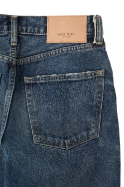 Moussy Denim Bardin Straight Jeans in Dark Blue