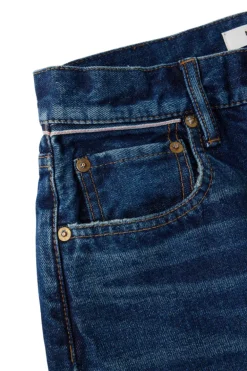 Moussy Denim Bartlett Wide Straight in Dark Blue