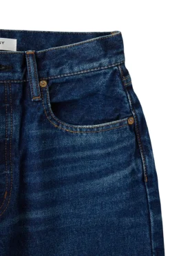 Moussy Denim Bartlett Wide Straight in Dark Blue