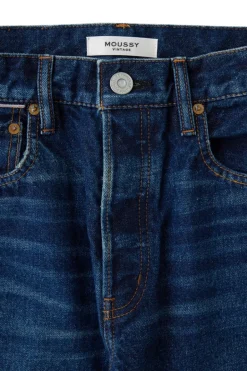Moussy Denim Bartlett Wide Straight in Dark Blue