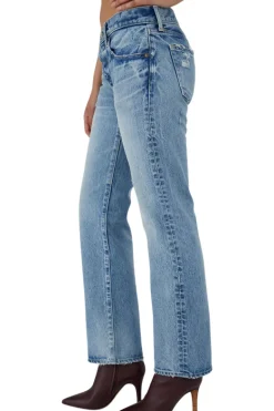 Moussy Denim Bostonia Straight Leg in Light Blue