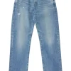 Moussy Denim Bradenton Straight Jeans in Blue