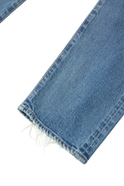 Moussy Denim Bradenton Straight Jeans in Blue