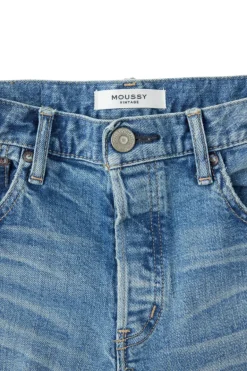 Moussy Denim Bradenton Straight Jeans in Blue