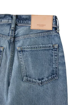 Moussy Denim Esplen Wide Straight Jeans in Blue