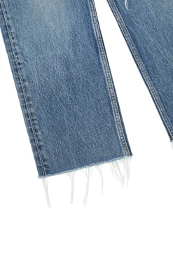 Moussy Denim Esplen Wide Straight Jeans in Blue