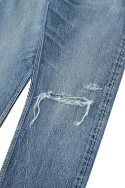 Moussy Denim Esplen Wide Straight Jeans in Blue