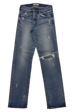 Moussy Denim Fairview Slim Straight in Light Blue