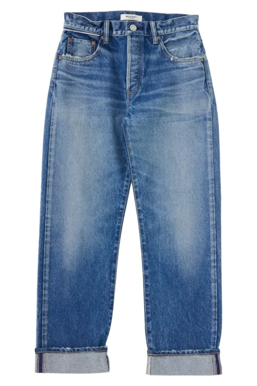 Moussy Denim Foxwoods Straight Jeans in Blue