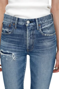 Moussy Denim Hammond Skinny High-Waisted Jean in Blue