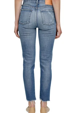 Moussy Denim Hammond Skinny High-Waisted Jean in Blue