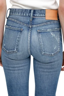 Moussy Denim Hammond Skinny High-Waisted Jean in Blue